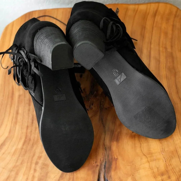 NWT! ARDENE BLACK FRINGE ANKLE BOOTS SZ 10 - Picture 7 of 10